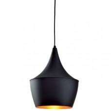 Φωτιστικό Κρεμαστό Μονόφωτο Φ25cm E27 230V Μαύρο-Χρυσό 955TIM1C